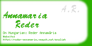 annamaria reder business card